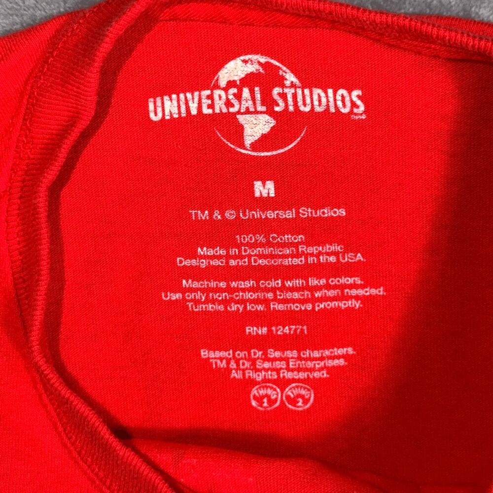 Dr Seuss Teacher Of All Things Universal Studios T-Shirt Mens M‎ Red Cat In The - Picture 2 of 6